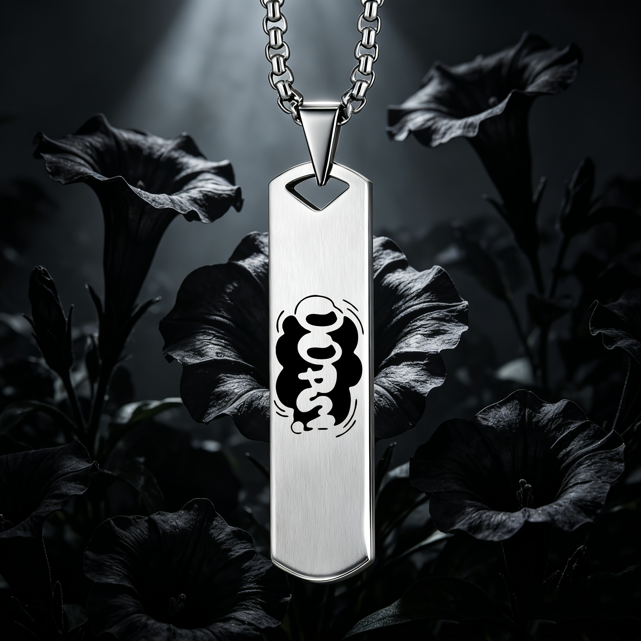 Trendy Graffiti Style "OOPS!" Pattern Design Pendant Necklace